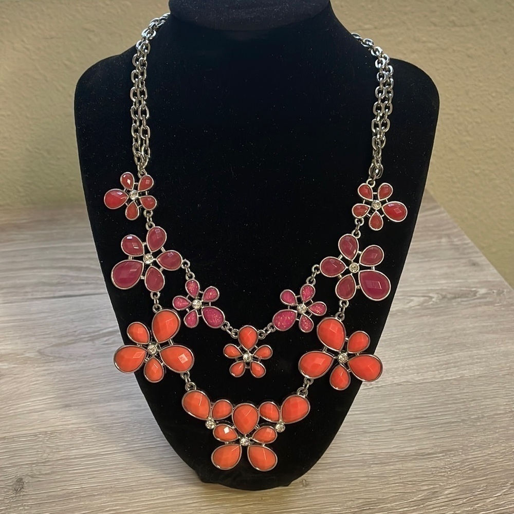 Floral Dual Chain Necklace